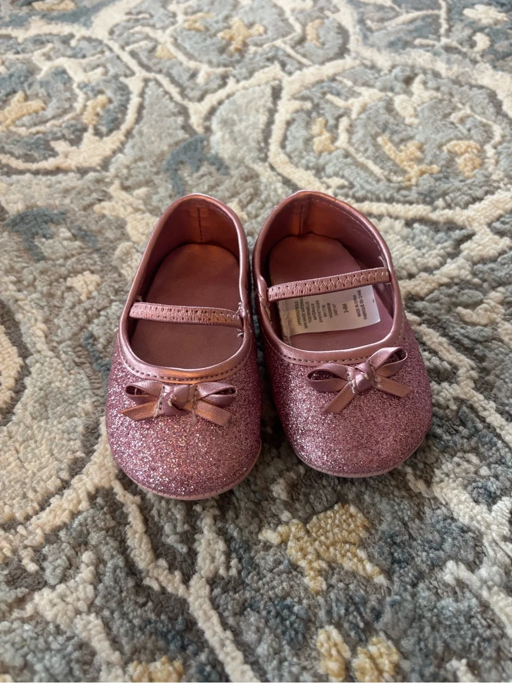 Girls Glitter Mary Jane Shoes - Pink